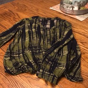 Very J Long sleeve or roll sleeve blouse.